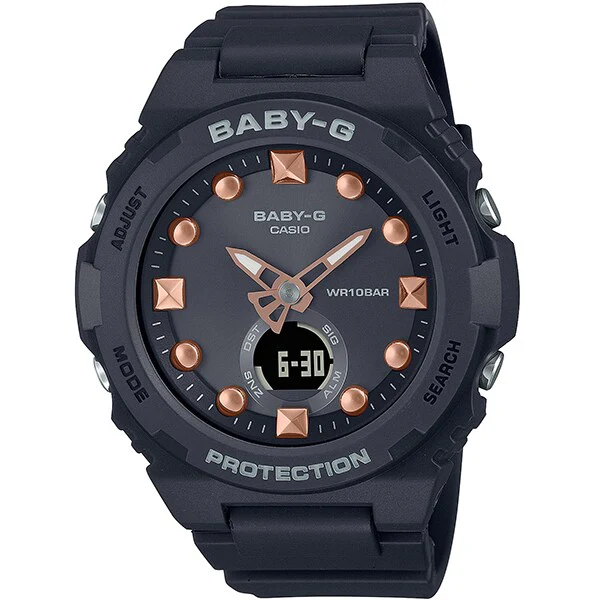 CASIO BGA 320 1AJF Ladies BABY G Beach Scene Theme Watch with Shock Resistance, Water Resistance, and Stylish Design for Active Lifestyles