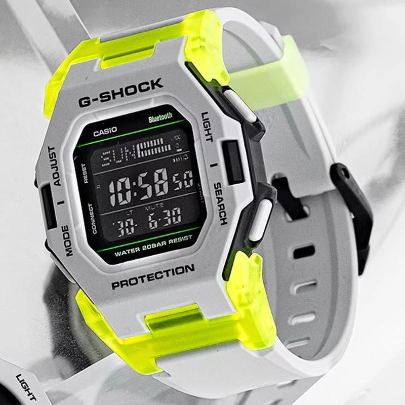 CASIO 【Bluetooth-equipped Watch】G-SHOCK Virtual Mix Series Light Gray GD-B500MW-8JF - Image 5