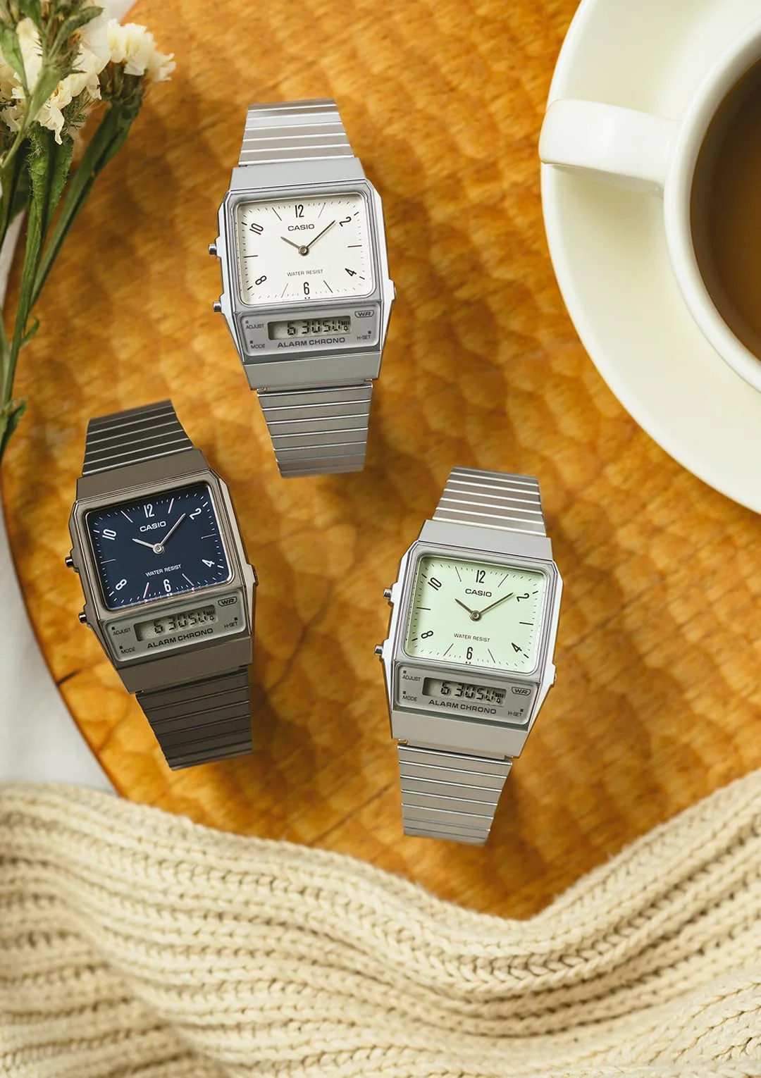 CASIO Classic AQ-800E-3AJF Green Quartz Watch - Image 2