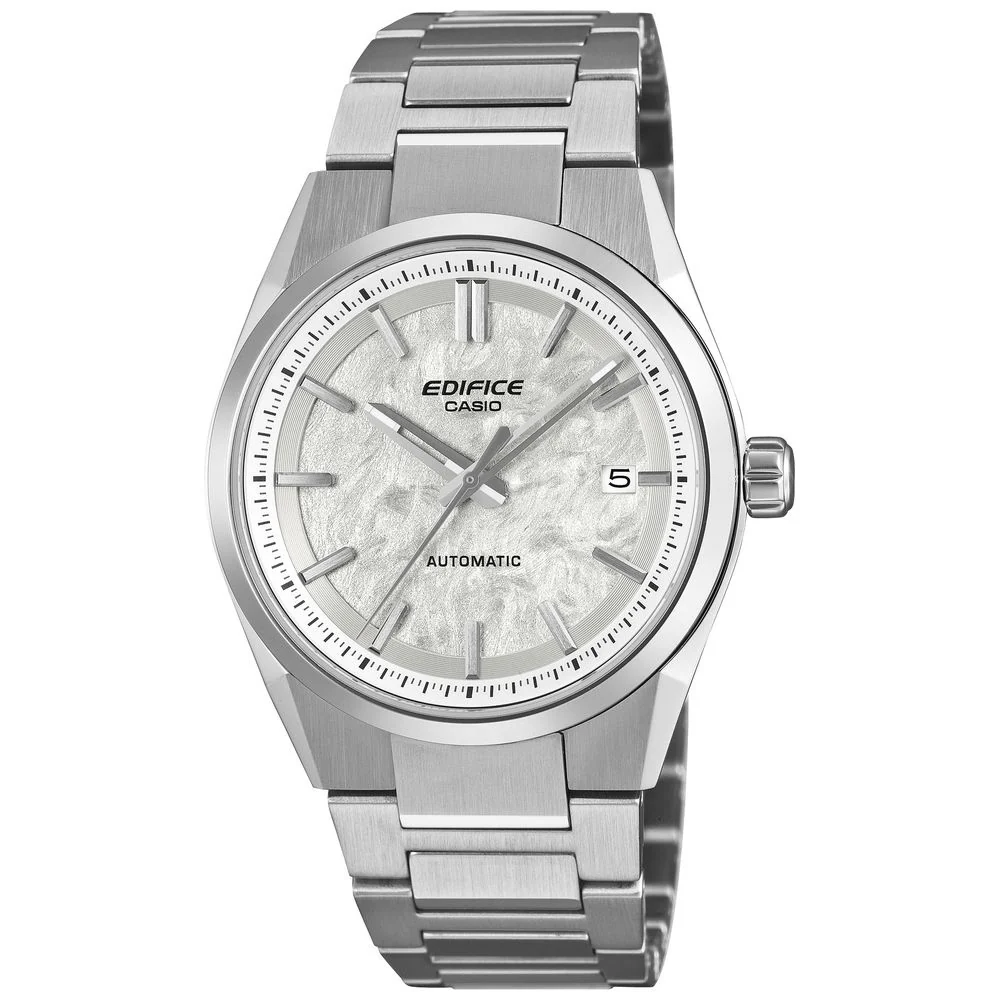 CASIO EFK-110D-7AJF Automatic Hand-Winding White Dial Stainless Steel Case Water Resistant
