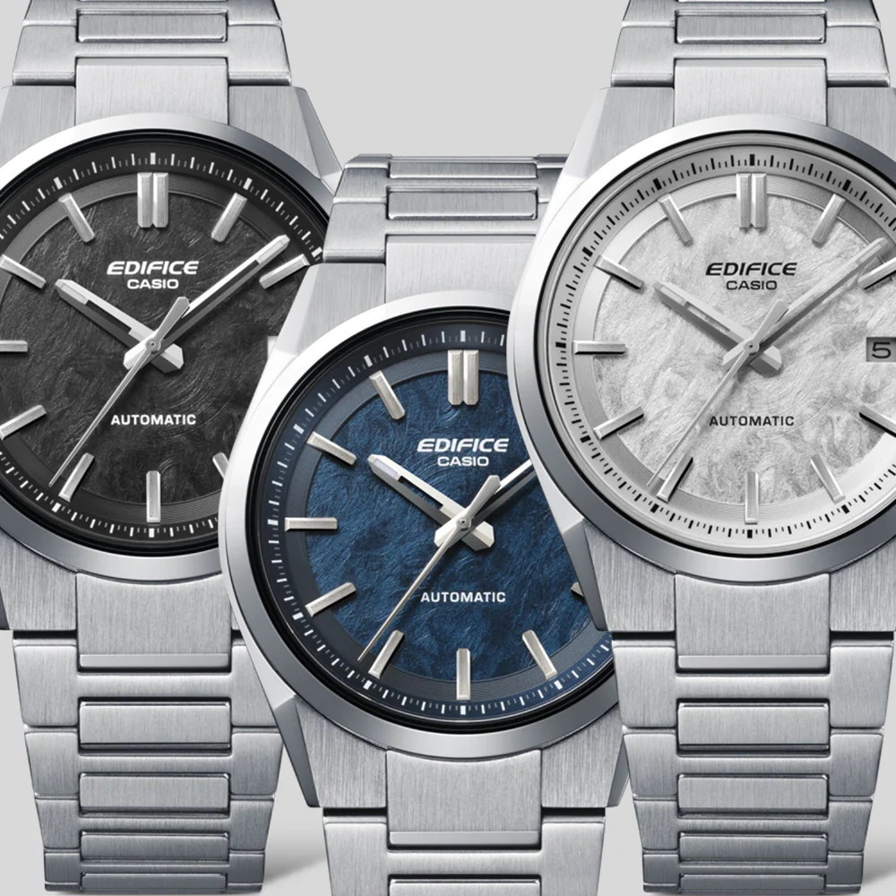 CASIO EFK-110D-7AJF Automatic Hand-Winding White Dial Stainless Steel Case Water Resistant - Image 2