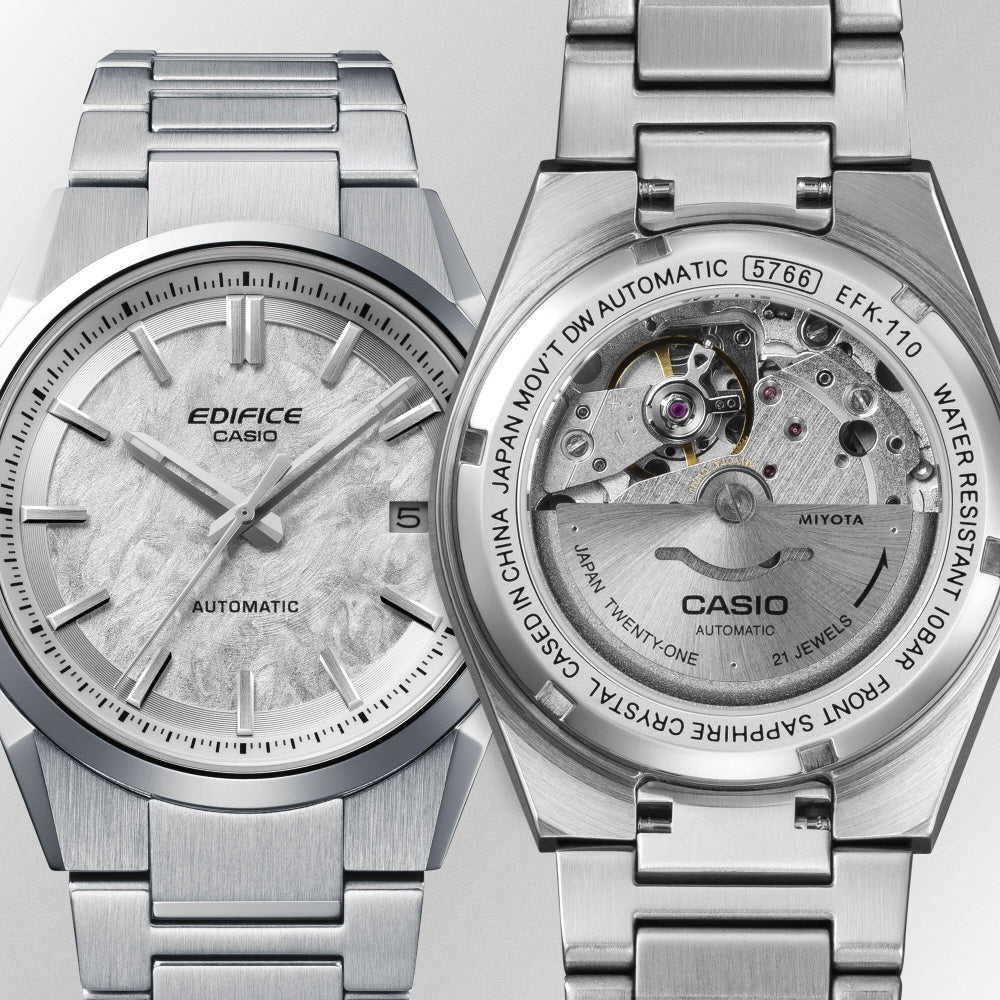 CASIO EFK-110D-7AJF Automatic Hand-Winding White Dial Stainless Steel Case Water Resistant - Image 8