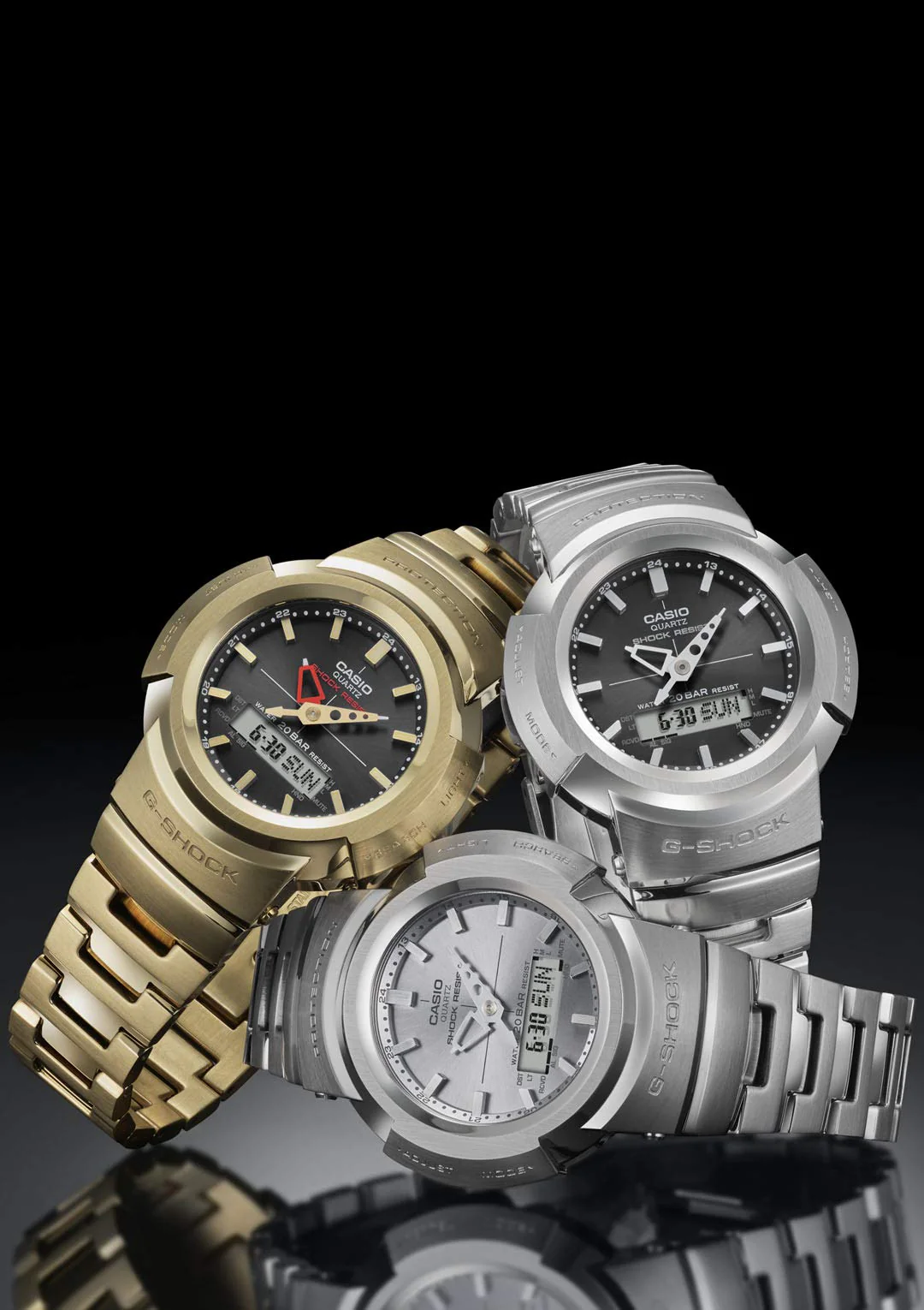 CASIO G-SHOCK AWM-500D-1A8JF Men's Full Metal Solar Watch - Image 5