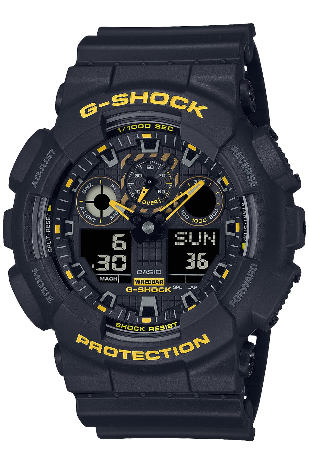 CASIO G-SHOCK GA-100CY-1AJF Caution Yellow Analog Digital Watch