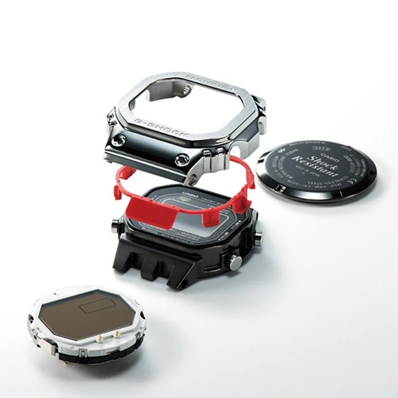 Casio G-SHOCK GMW-B5000 Solar Radio Watch with Bluetooth, Full Metal, All Silver GMW-B5000D-1JF - Image 5