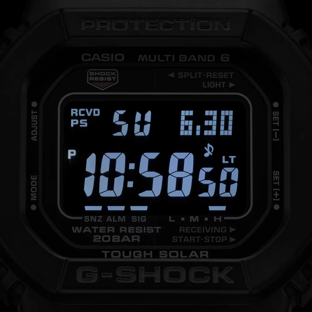 Casio Men's G-SHOCK 20 Bar Waterproof Solar Radio GW-M5610 Series GW-M5610U-1BJF - Image 5