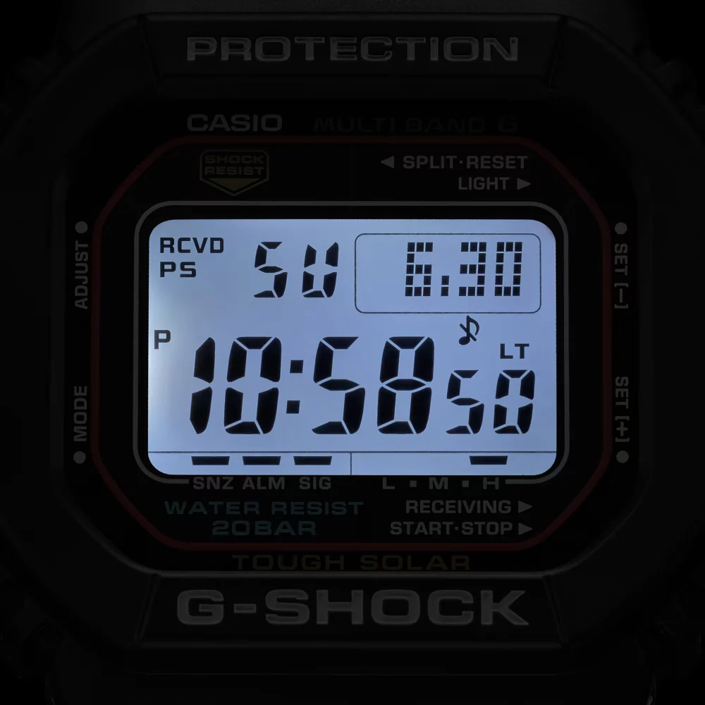 Casio Men's G-SHOCK Solar Radio Wave, 20 Bar Water Resistant, GW-M5610 Series GW-M5610U-1JF - Image 5