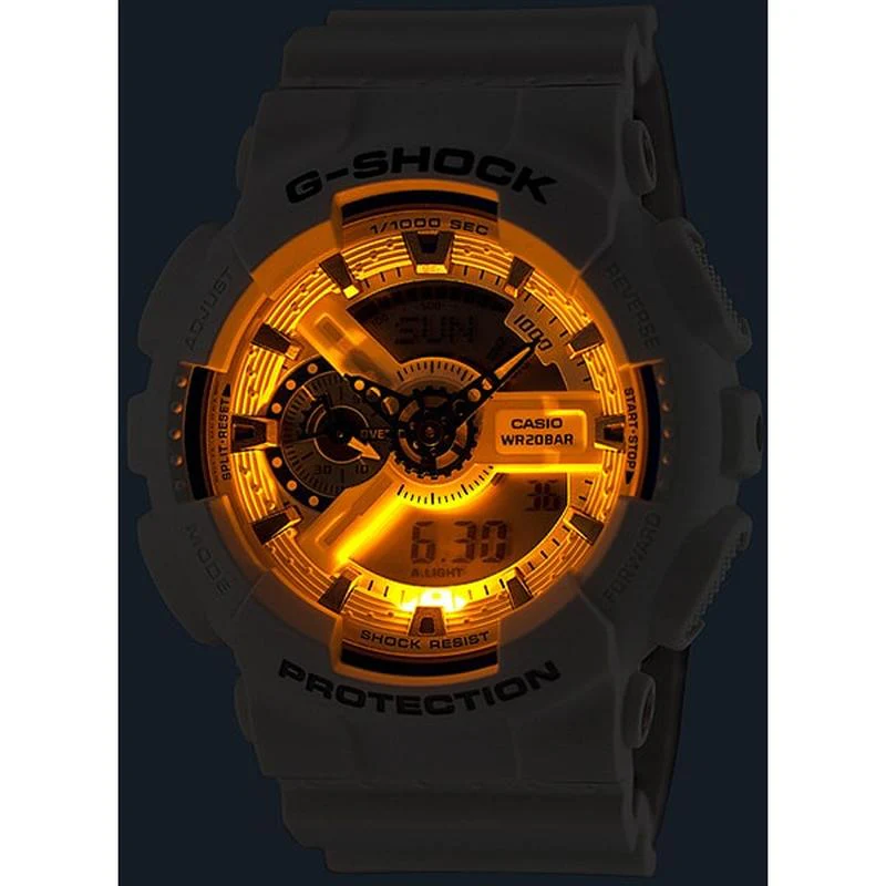 CASIO G-SHOCK Hidden Glow Series White GA-110HDS-7AJF - Image 2
