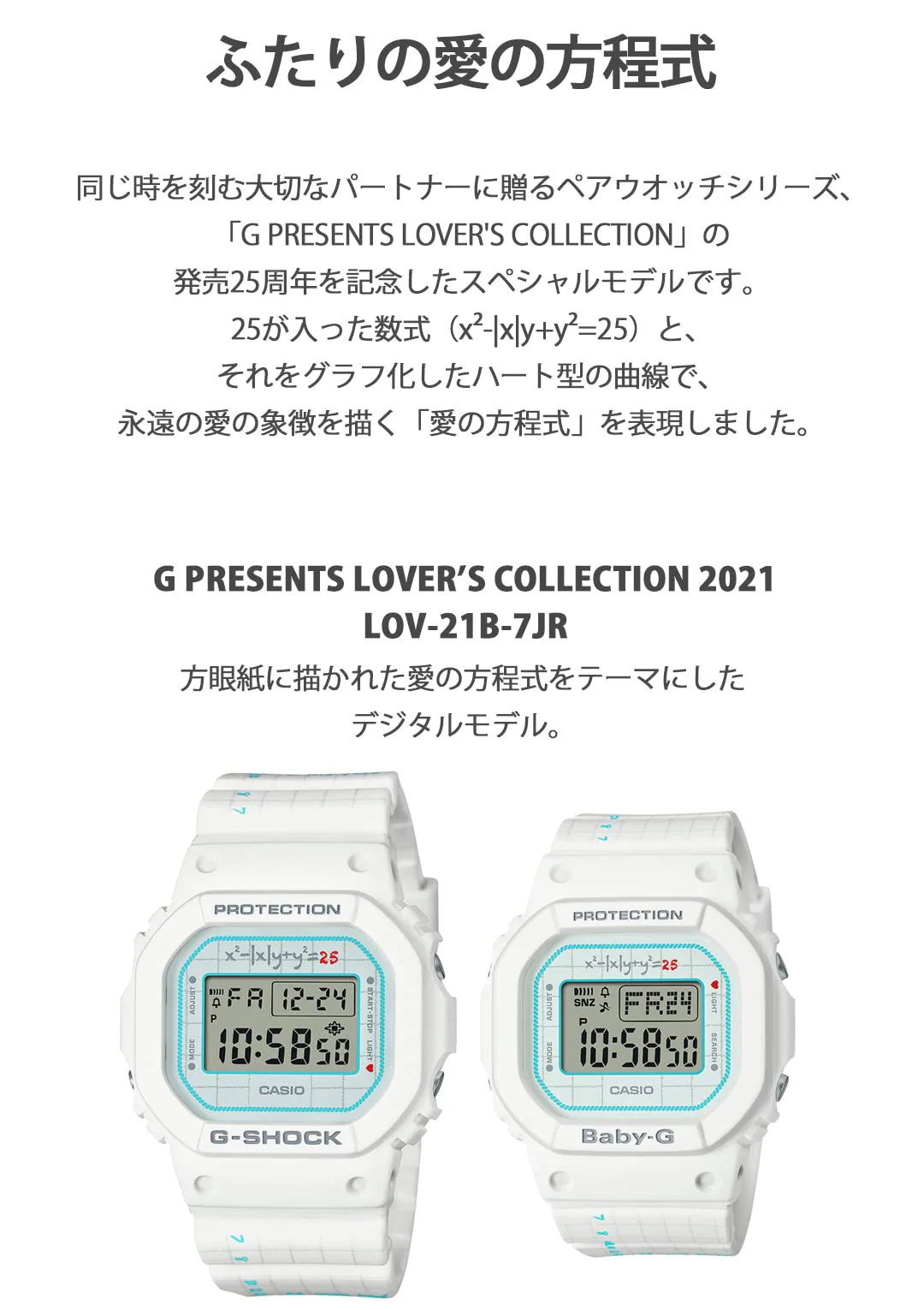 CASIO G-SHOCK LOV-21B-7JR Lover's Collection White Watch - Image 2