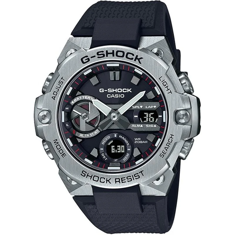Casio G-SHOCK Men's Solar Watch with Bluetooth, G-STEEL Small Model Men's Rubber Band GST-B400-1AJF