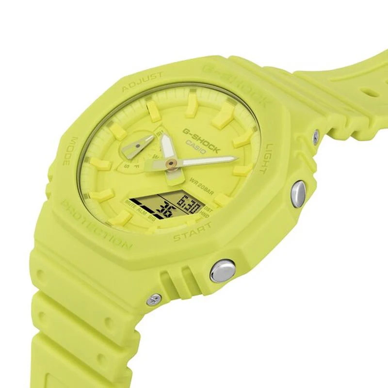 CASIO GA-2100-9A9JF Men's Analog-Digital Watch - Black/Yellow - Image 4