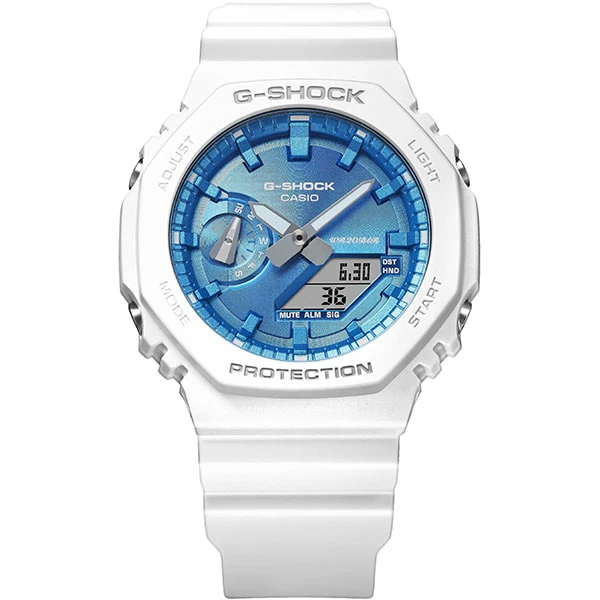 CASIO GA 2100WS 7AJF Men's G SHOCK Precious Heart Selection with Durable Resin Case, Water Resistance, Stylish White Design, and Shock Resistance for Everyday Wear - Image 2