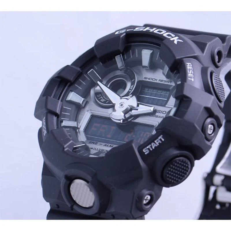 Casio GARISH COLOR Black & Silver GA-710-1AJF Watch - Image 2