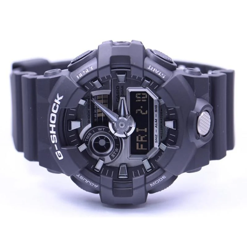 Casio GARISH COLOR Black & Silver GA-710-1AJF Watch - Image 3
