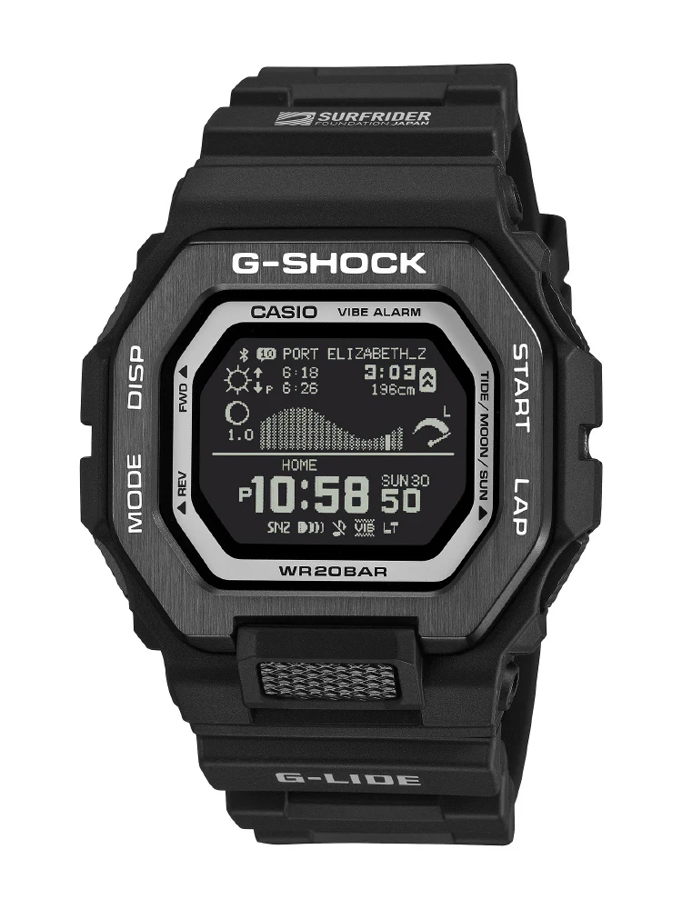 CASIO GBX-100SFJ-1JR Bluetooth G-SHOCK G-LIDE Surfrider Foundation Collaboration Black Water Resistant Shock Resistant