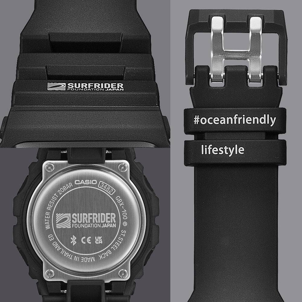 CASIO GBX-100SFJ-1JR Bluetooth G-SHOCK G-LIDE Surfrider Foundation Collaboration Black Water Resistant Shock Resistant - Image 5