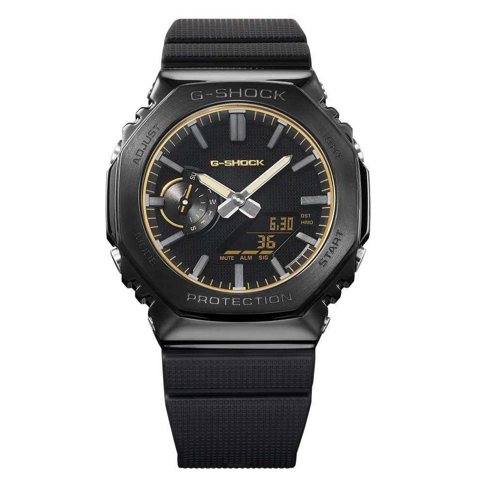 CASIO GM-2100LXB-1A9JF G-SHOCK Luxe Black Metal Bezel Stylish Design Water Resistant Durable Performance - Image 2