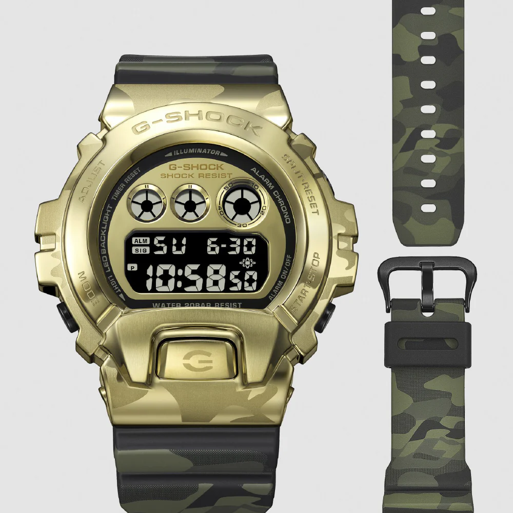 CASIO GM-6900CMG-3JF G-SHOCK Camo and Gold Design Durable Shock Resistant Water Resistant Stylish Everyday Wear - Image 5
