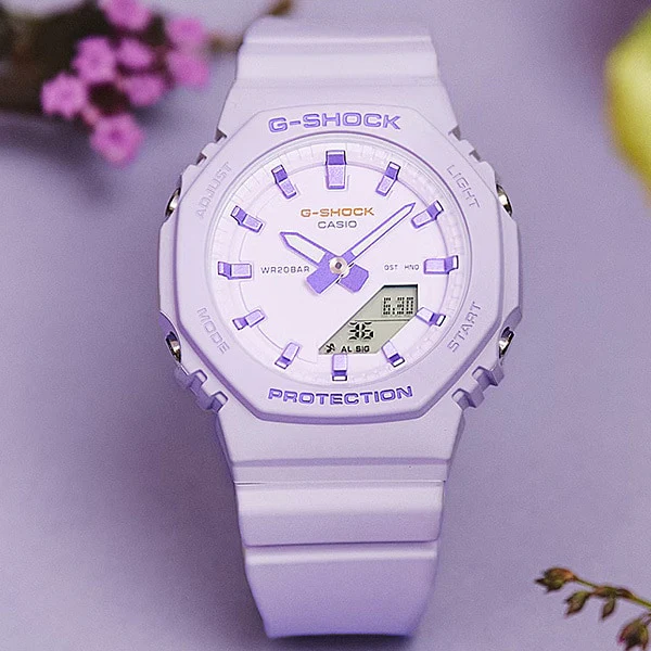 CASIO GMA P2125W 6AJR Ladies G SHOCK Analog Digital Water Resistant Stopwatch LED Display Stylish Purple Design - Image 9