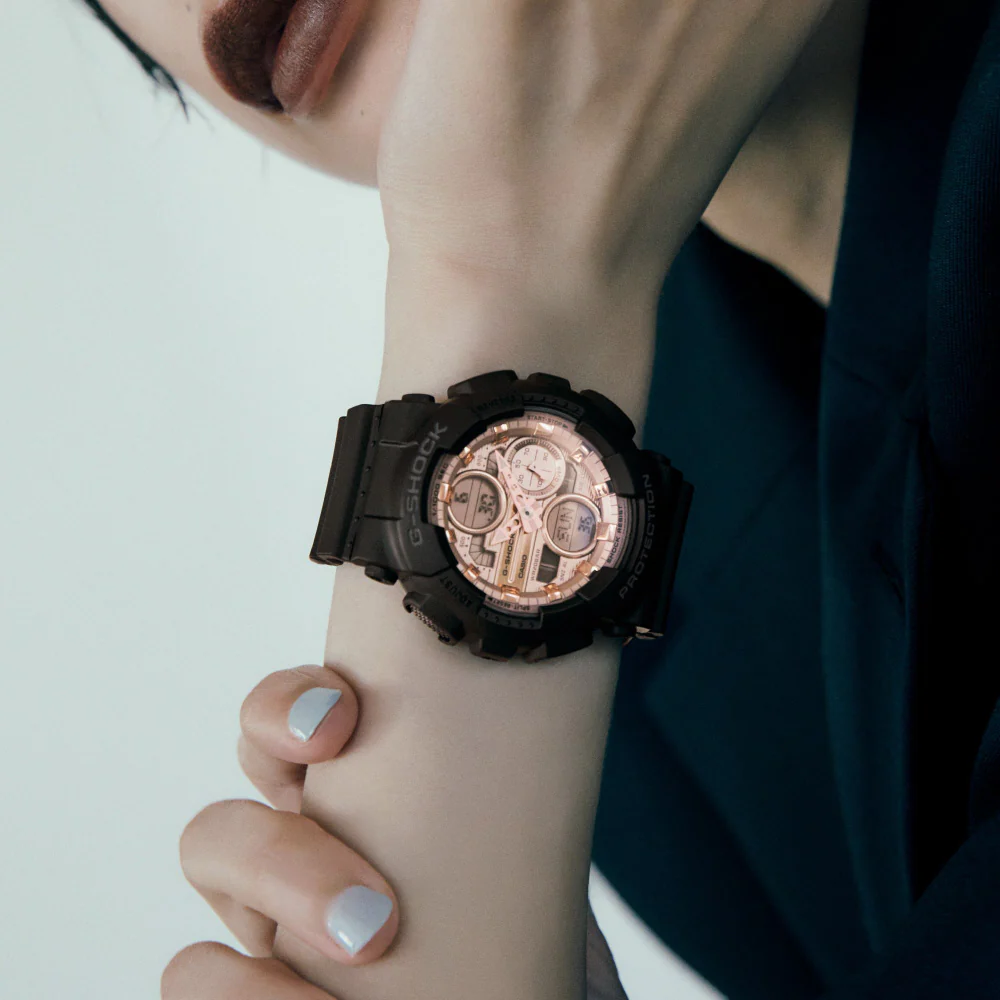 CASIO GMA-S140PG-1AJF G-SHOCK Series Stylish Black Design Shock Resistant Water Resistant LED Light - Image 2