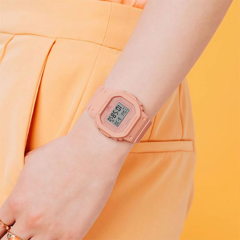 Casio Ladies G-SHOCK DW-5600 Compact Slim Model in Pale Orange GMD-S5600BA-4JF - Image 2
