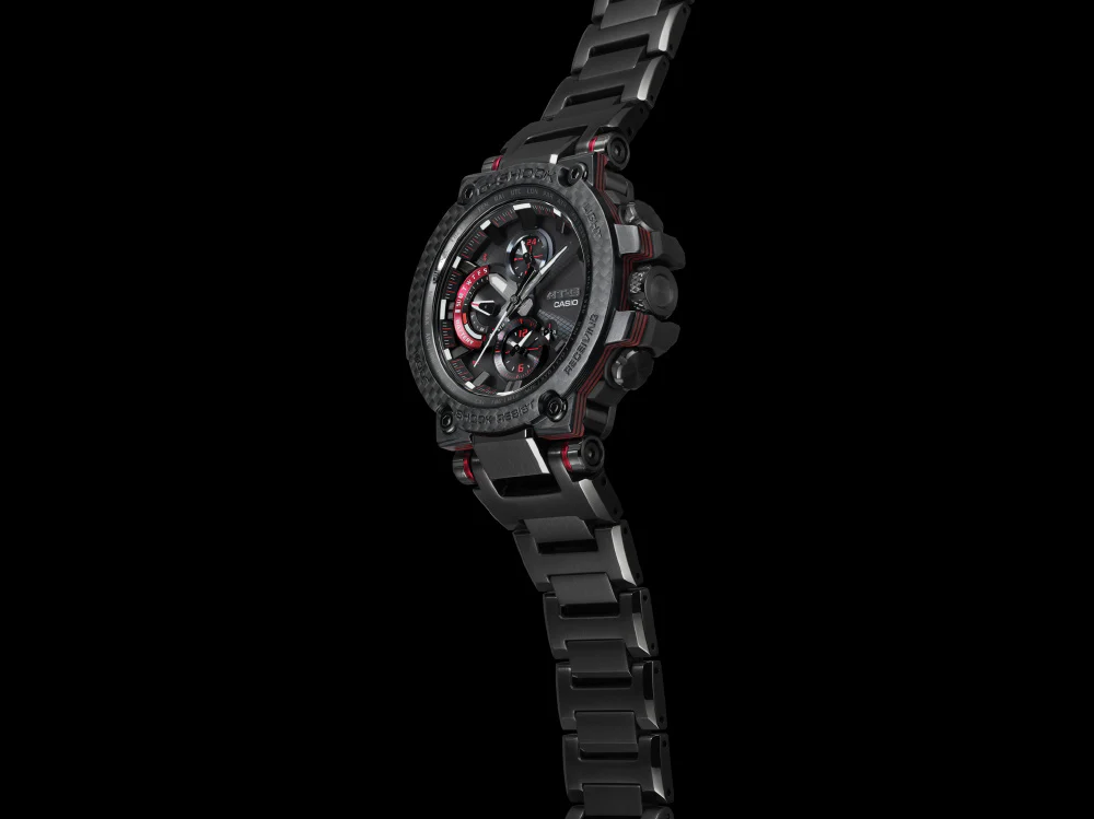 Casio MT-G Carbon Bezel with Bluetooth, Radio Solar, Layer Composite Band Model MTG-B1000XBD-1AJF - Image 6