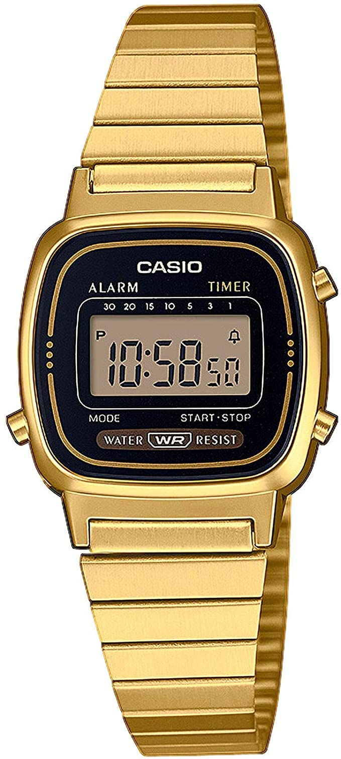 CASIO LA-670WGA-1DF Digital Gold-Tone Women's Watch