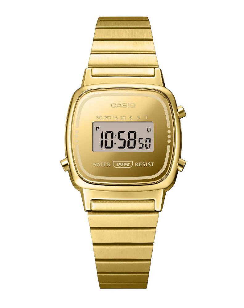 CASIO LA670WEGS9AJF Classic Gold Digital Watch with Backlight Slim Design Water Resistant Stylish Elegance - Image 3