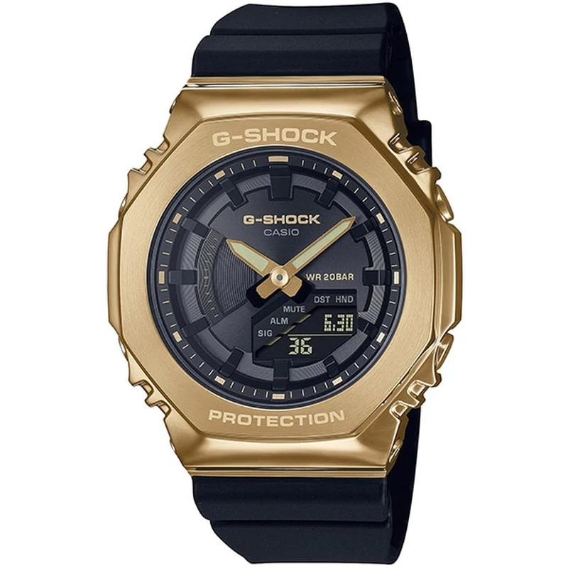 Casio Ladies G-SHOCK Compact Size Metal Covered Series Black x Gold Model GM-S2100GB-1AJF