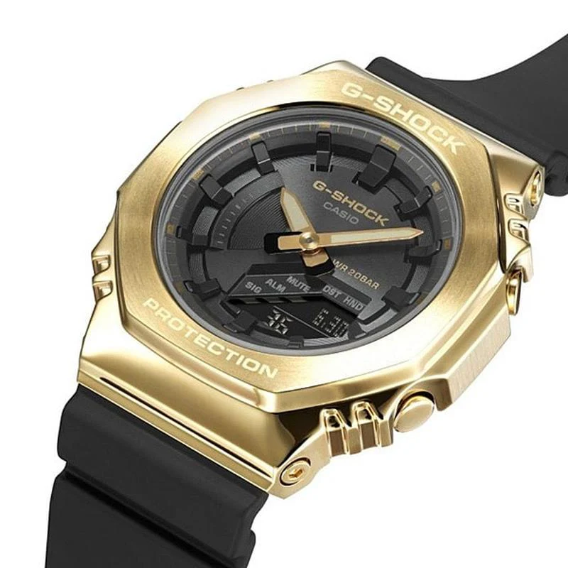 Casio Ladies G-SHOCK Compact Size Metal Covered Series Black x Gold Model GM-S2100GB-1AJF - Image 4