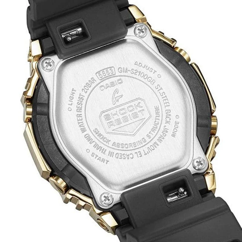 Casio Ladies G-SHOCK Compact Size Metal Covered Series Black x Gold Model GM-S2100GB-1AJF - Image 5