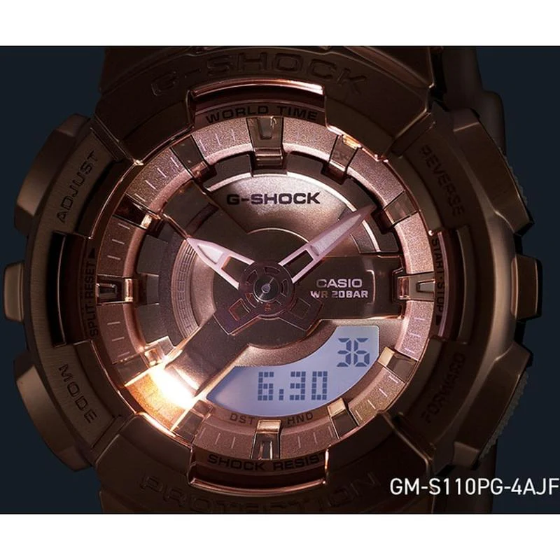 Casio Ladies G-SHOCK Compact Size Metal Covered Series GM-S110PG-4AJF - Image 3