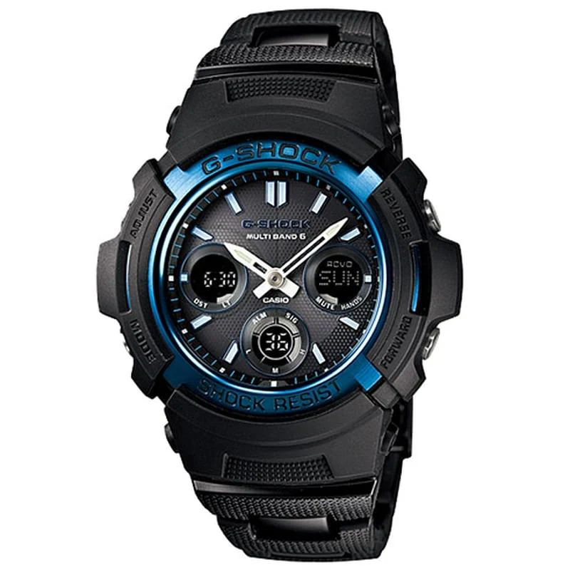 Casio Men's G-Shock Black/Blue AWG-M100BC-2AJF