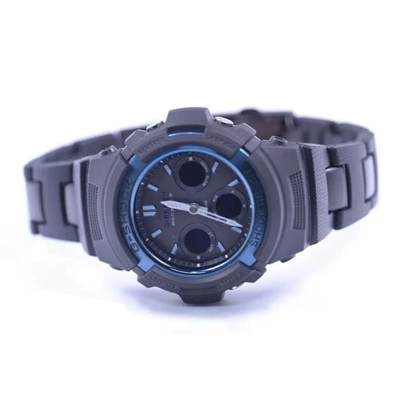 Casio Men's G-Shock Black/Blue AWG-M100BC-2AJF - Image 3