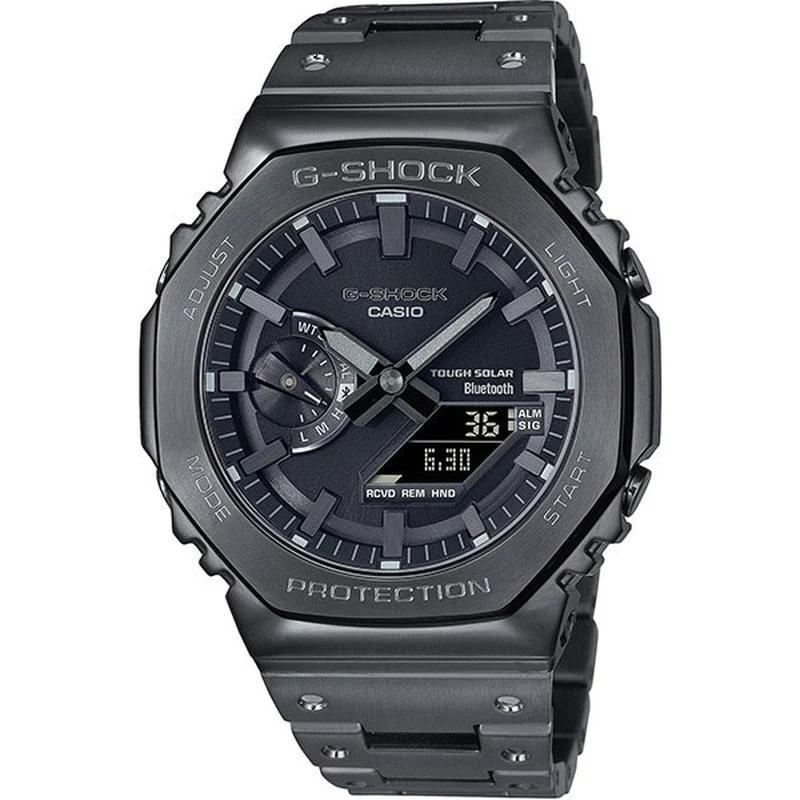 Casio Men's G-Shock GA-2100 Series Smartwatch with Smartphone Link, Full Metal Model GM-B2100BD-1AJF