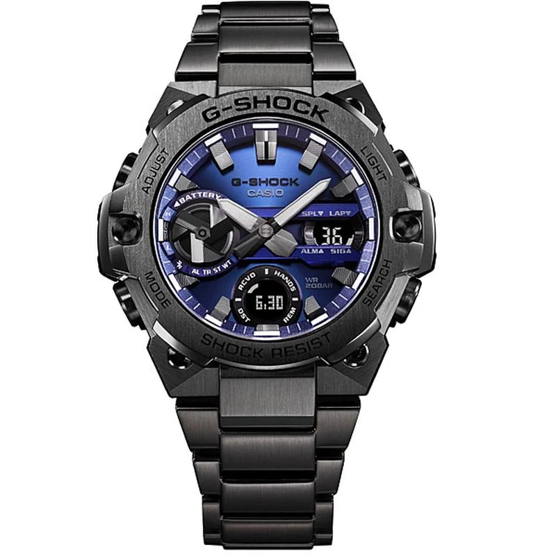 Casio Men's G-SHOCK Solar Watch, Bluetooth Compatible, G-STEEL Small Model, Men's Metal Band GST-B400BD-1A2JF - Image 2