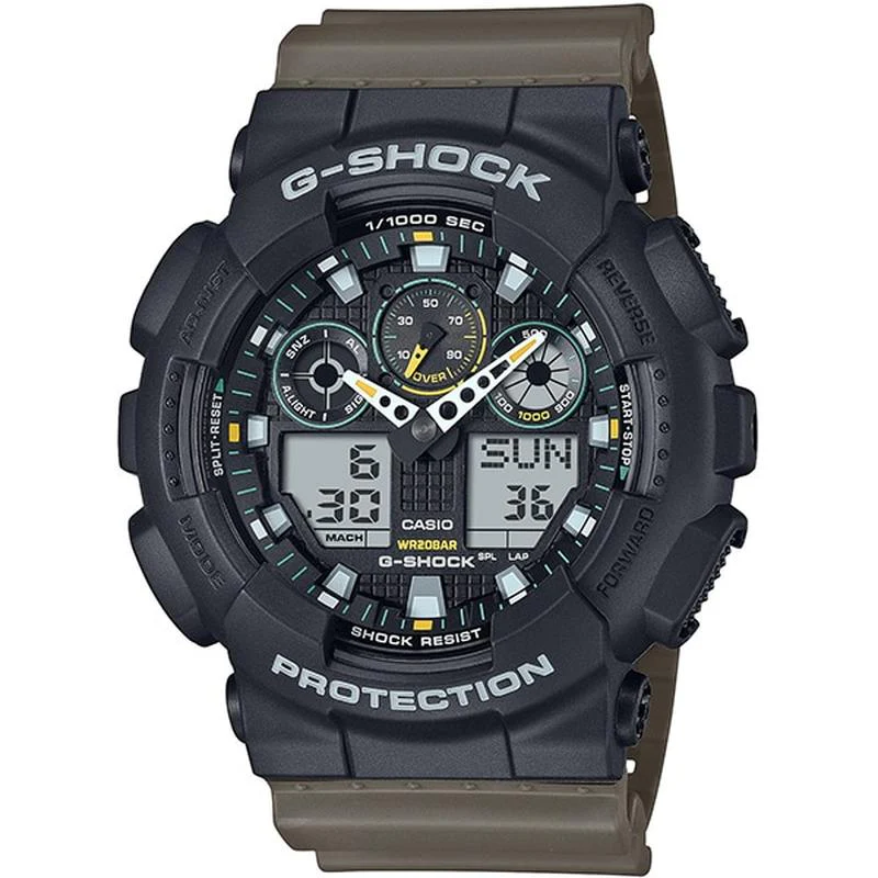 Casio Men's G-SHOCK Two-Tone Utility Colors GA-100TU-1A3JF Watch