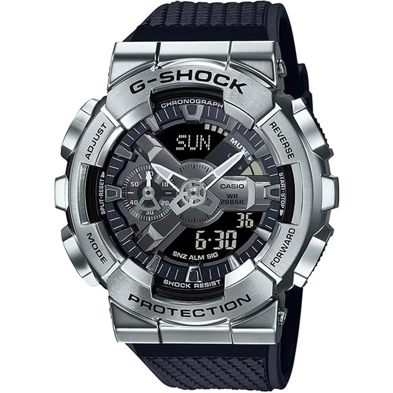Casio Men's G-SHOCK Youth Metal GA-110 Silver Edition GM-110-1AJF
