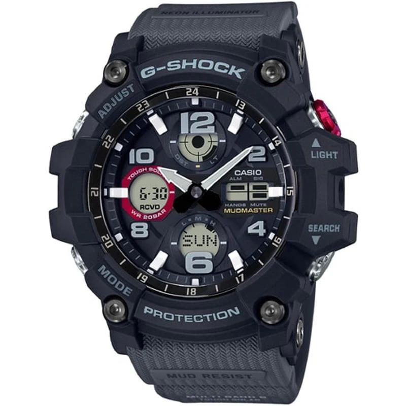Casio Men's MUDMASTER Entry Model Solar Radio Watch with Grey Band GWG-100-1A8JF