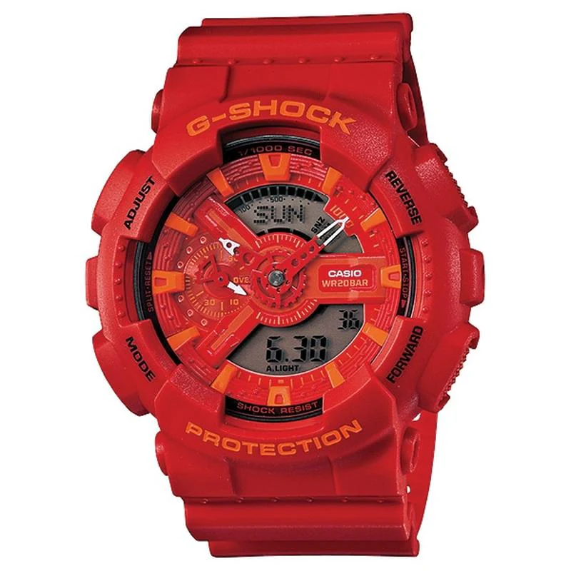 Casio Men's Quartz Blue and Red Series - Red GA-110AC-4AJF