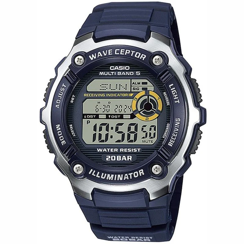 Casio Men's Waveceptor Multi-Band 5 20 Bar Water Resistant Radio Controlled Watch WV-M200R Series WV-200R-2AJF