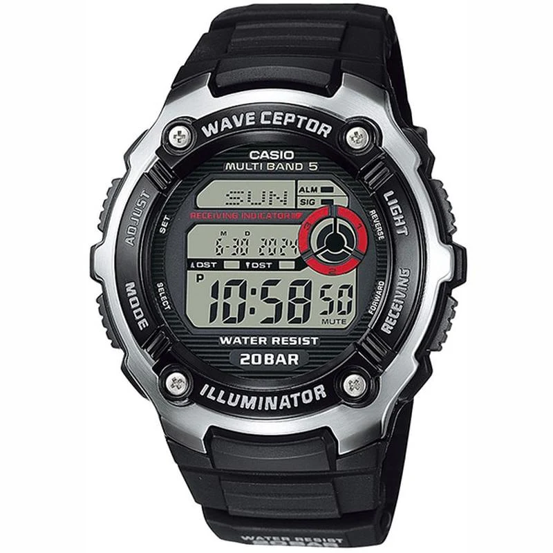 Casio Men's Waveceptor Multi-Band 5 Radio Controlled Watch WV-M200R Series WV-200R-1AJF, 20 Bar Water Resistance