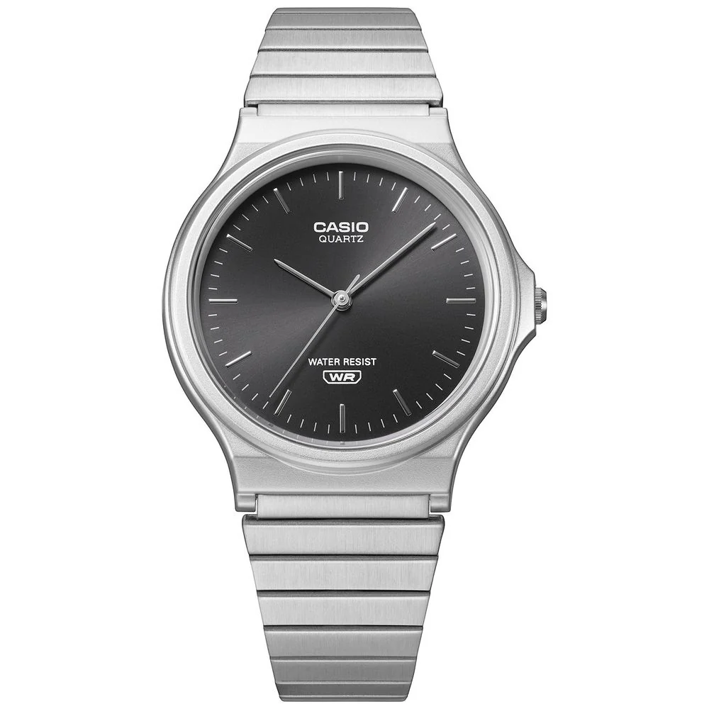 CASIO MQ-24DA-1AJF Stylish Silver Black Metal Band Water Resistant Quartz Watch Classic Design Lightweight Comfort - Image 2