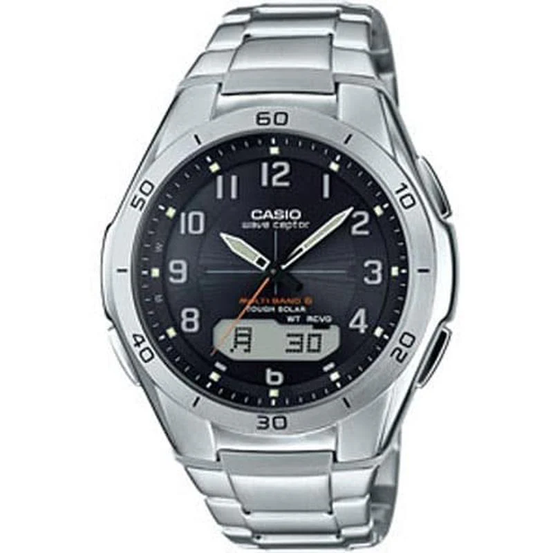 Casio Nan Wave Ceptor Solar Radio Controlled Watch Multi-Band 6 Black WVA-M640D-1A2JF