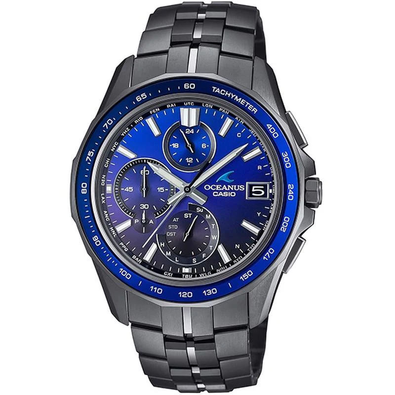 Casio Men's OCEANUS Manta Solar Radio Watch with Metal Band OCW-S7000B-2AJF