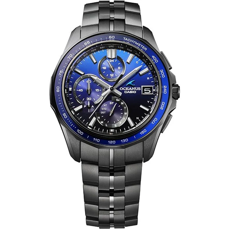 Casio Men's OCEANUS Manta Solar Radio Watch with Metal Band OCW-S7000B-2AJF - Image 2
