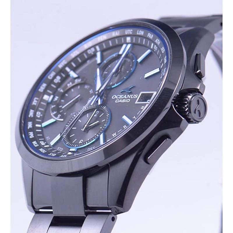 Casio Men's OCEANUS Classic Line All-Black DLC OCW-T2600B-1AJF Watch - Image 3