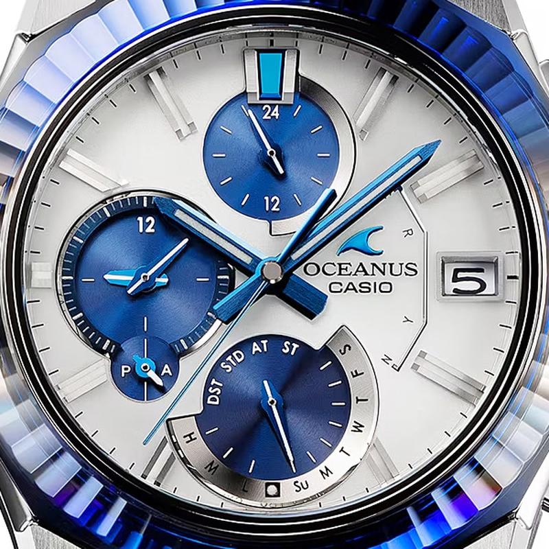 Casio Men's OCEANUS Manta Platinum Blue OCW-S6000PB-7AJR Watch - Image 3
