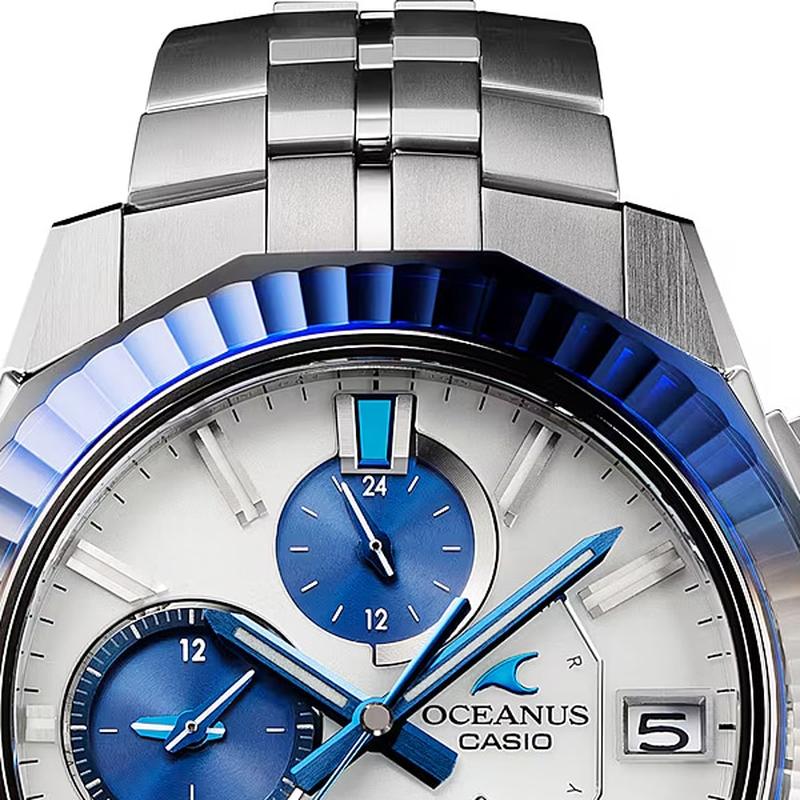 Casio Men's OCEANUS Manta Platinum Blue OCW-S6000PB-7AJR Watch - Image 5