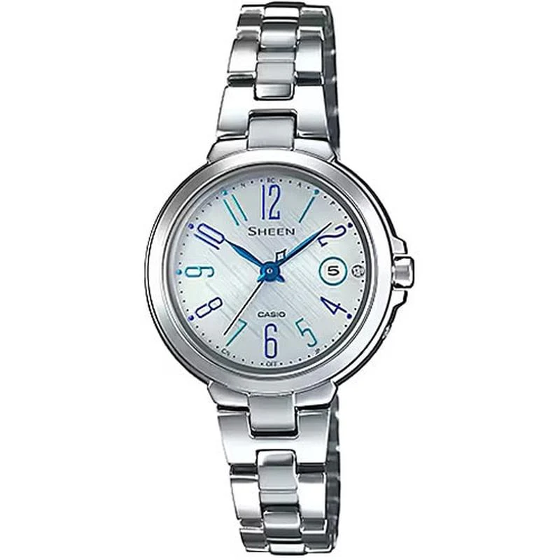 Casio SHEEN Women's Radio Controlled Model with Metal Band Silver x Blue SHW-5100D-7AJF
